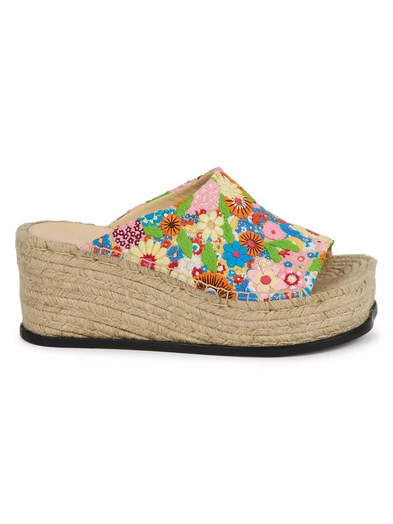 商品Loewe|LOEWE x Paula's Ibiza Floral-Embroidered Canvas Espadrille Sandals,价格¥8997,第1张图片