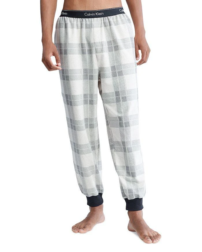 商品Calvin Klein|Modern Holiday Textured Plaid Classic Fit Pajama Joggers,价格¥339,第1张图片