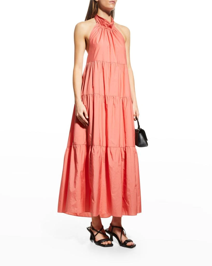 商品Theory|Sleeveless Tiered Halter Maxi Dress,价格¥1367,第3张图片详细描述