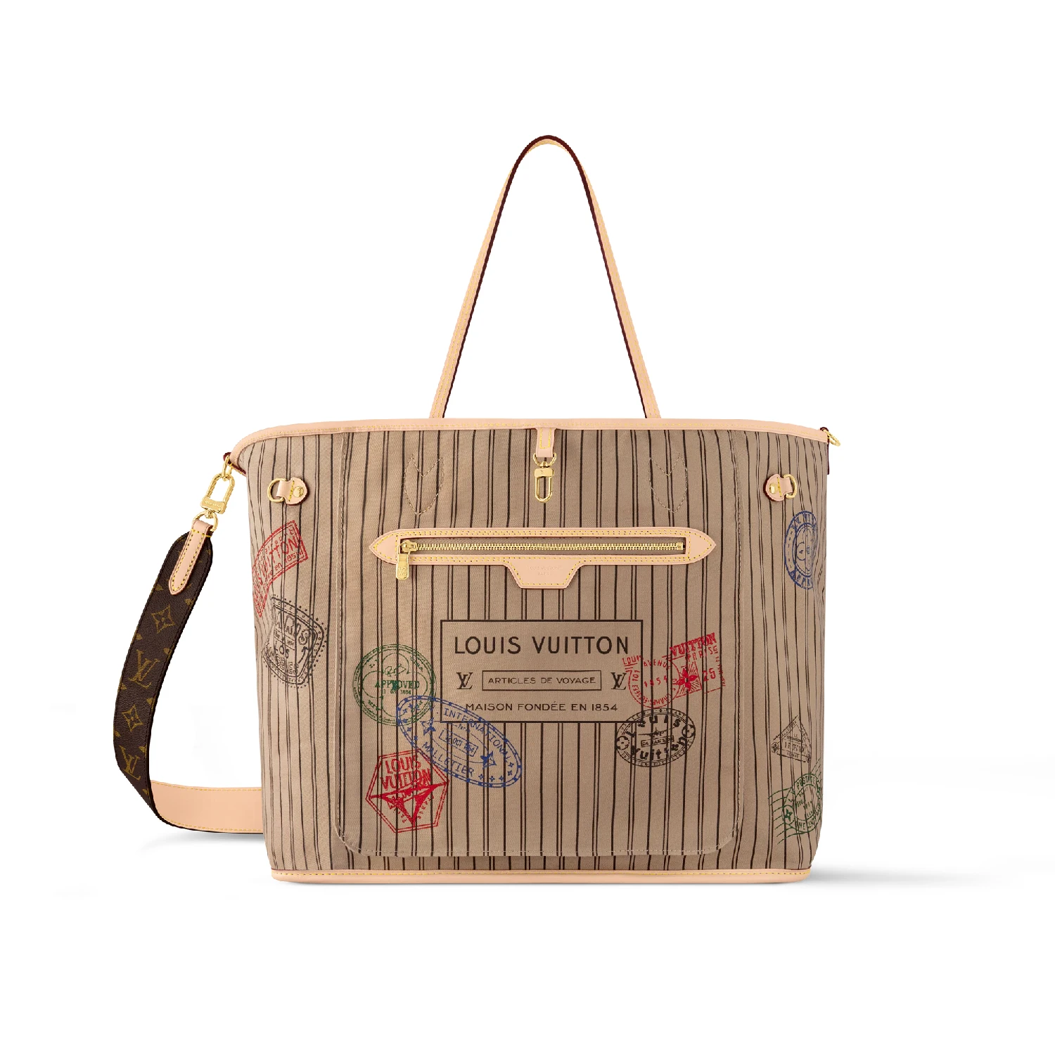 商品Louis Vuitton|【预售】 LV路易威登 25春夏 女士 单肩包 NEVERFULL BANDOULIÈRE INSIDE OUT 大号手袋 M11948 ,价格¥20394,第1张图片