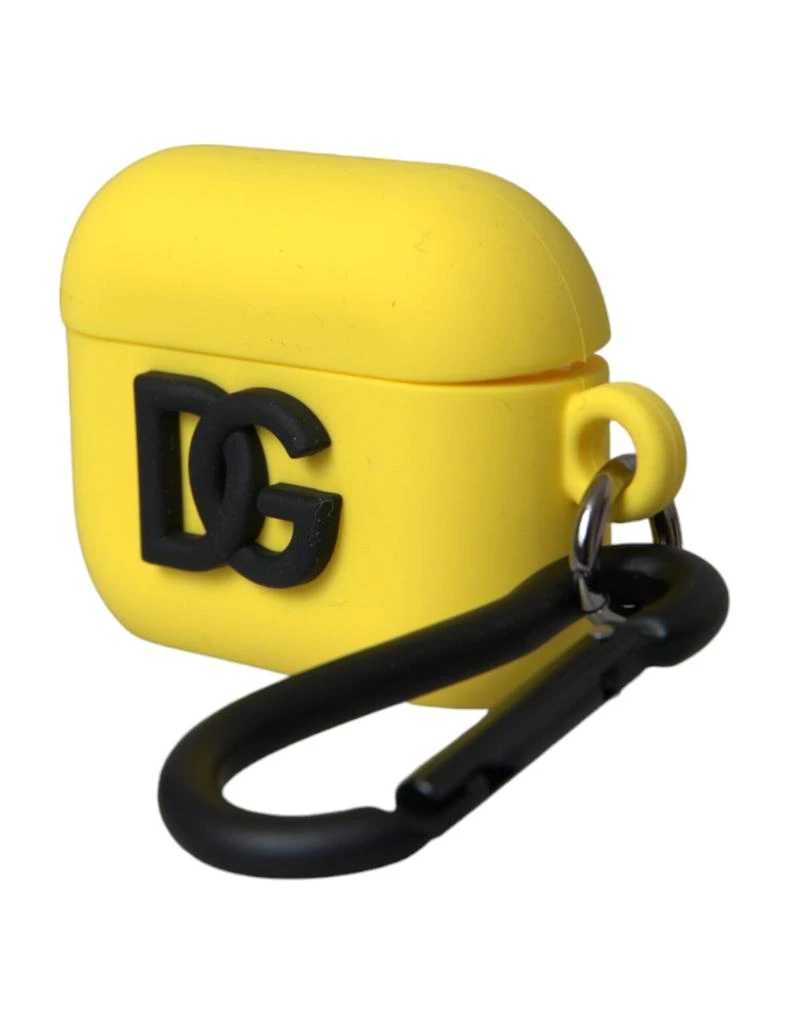商品Dolce & Gabbana|Dolce & Gabbana Yellow Silicone Logo Embossed Airpods Case,价格¥1712,第2张图片详细描述