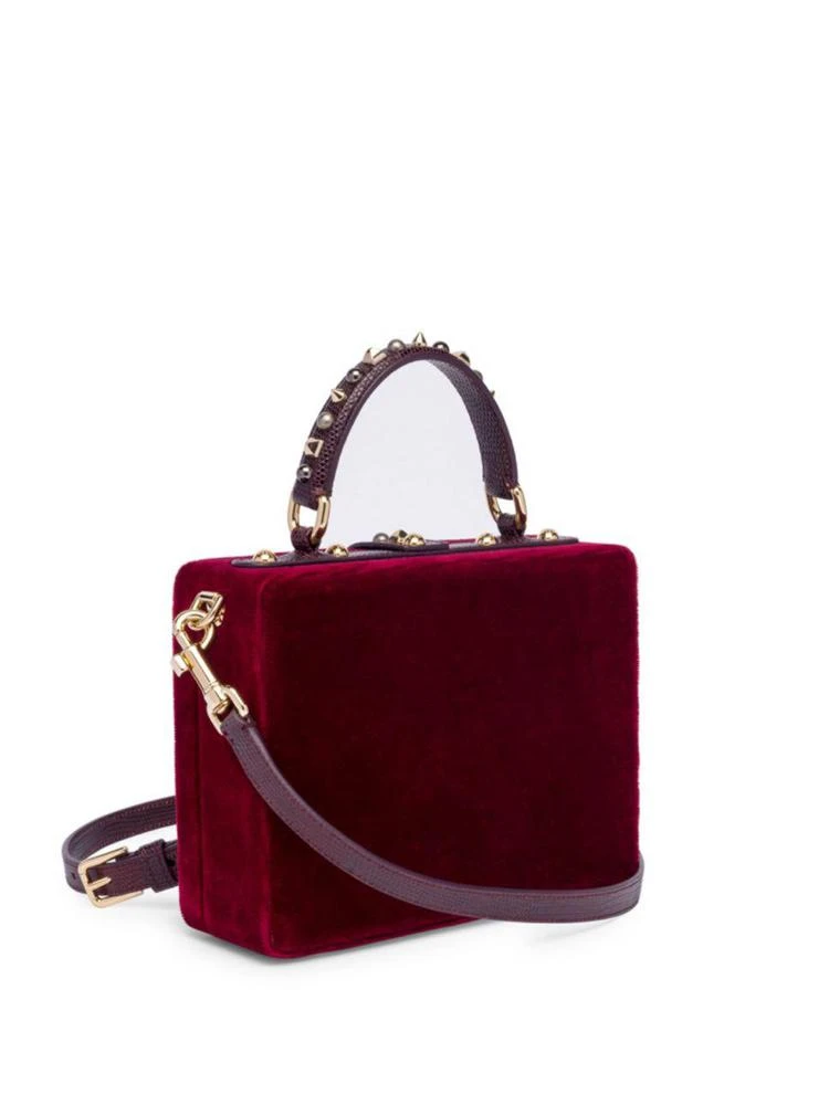 商品Dolce & Gabbana|天鹅绒刺绣手提斜挎包,价格¥22298,第4张图片详细描述