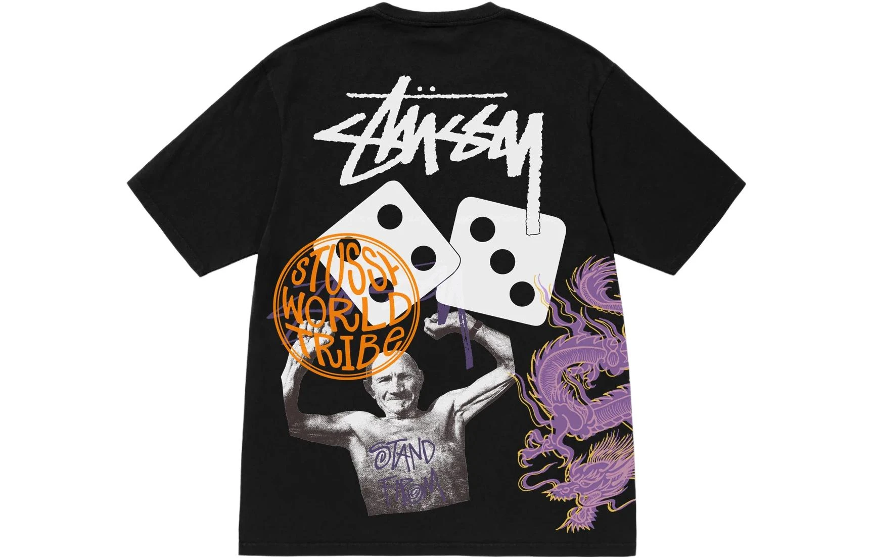 商品[国内直发] STUSSY|SS23 撞色多元素字母骰子印花圆领短袖T恤 男女同款,价格¥794,第5张图片详细描述