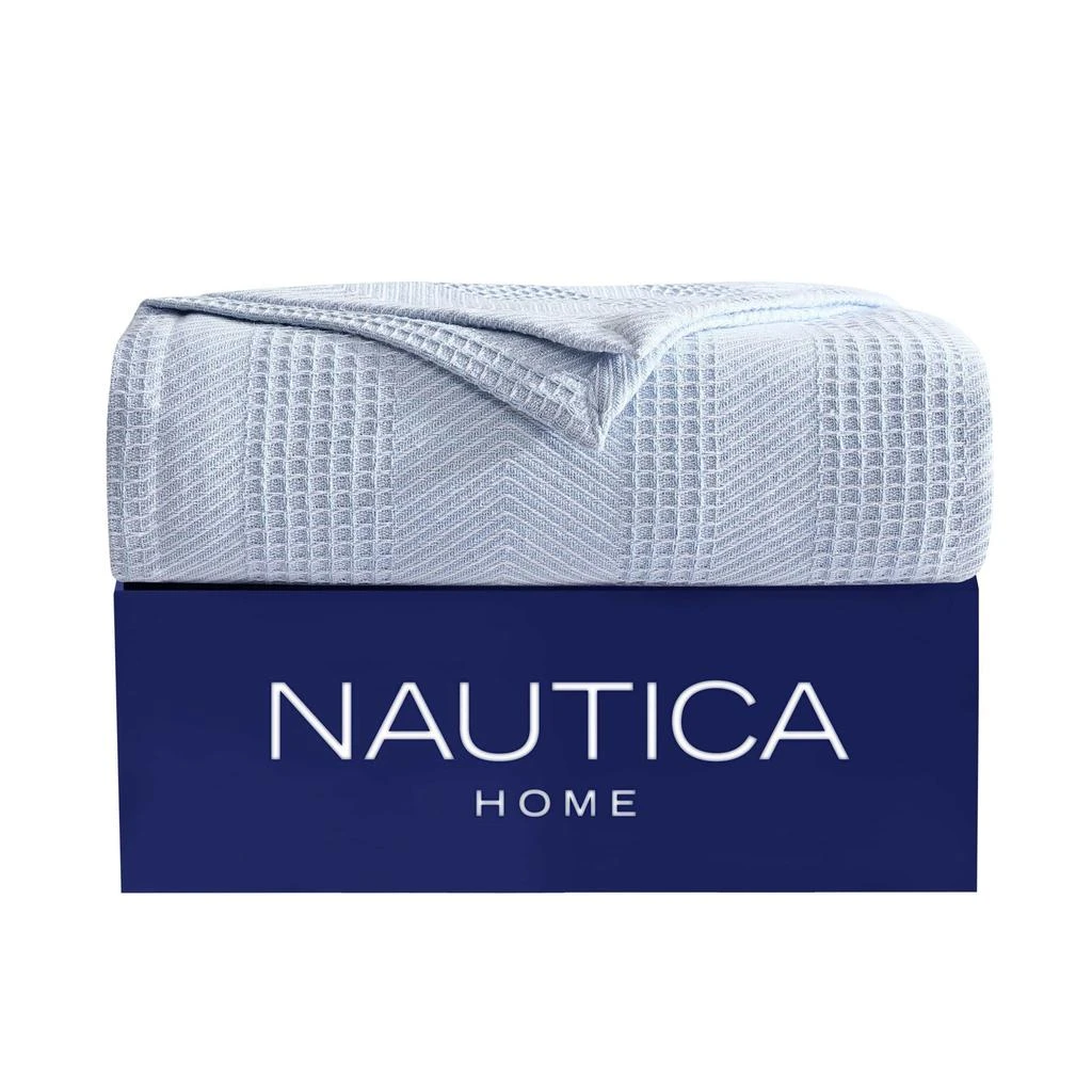 商品Nautica|Chevron Blue Twin Blanket,价格¥402,第1张图片