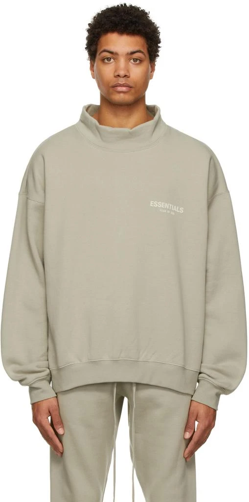 [Essentials]Green Mock Neck Raglan Sweatshirt 价格¥311 | 别样海外购