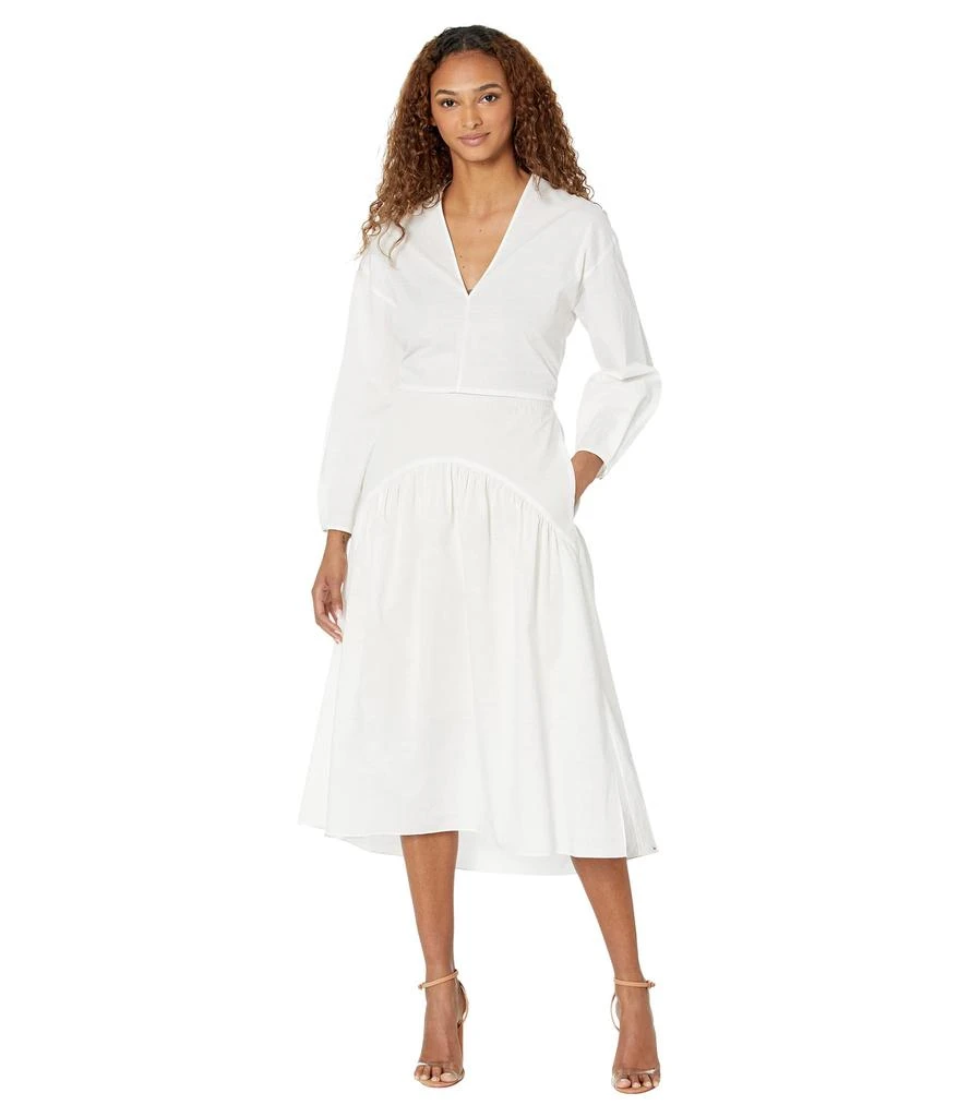 商品Vince|Long Sleeve Double V-Neck Dress,价格¥1824,第1张图片