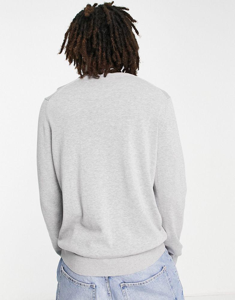 Lacoste crew neck jumper in grey商品第3张图片规格展示