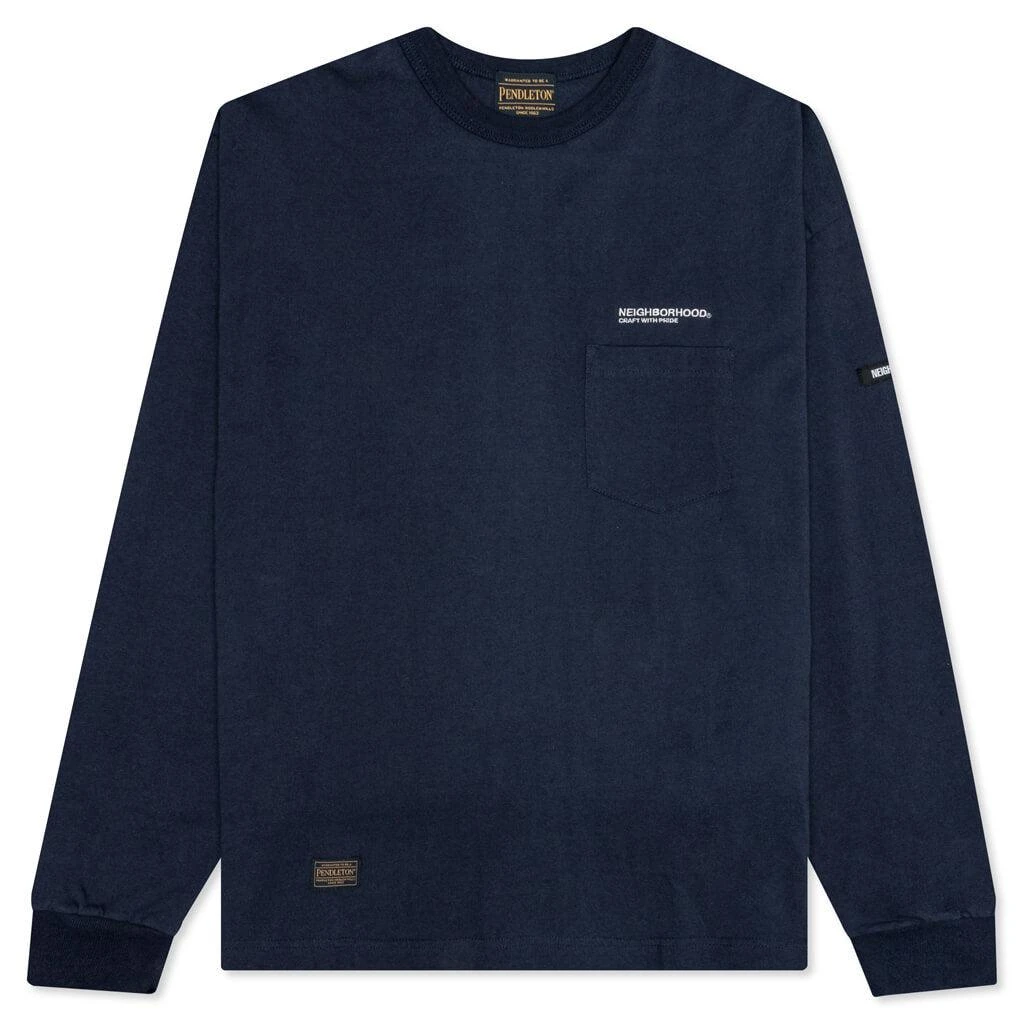 商品NEIGHBORHOOD|Pendleton .CN .CO L/S Tee - Navy,价格¥828,第1张图片