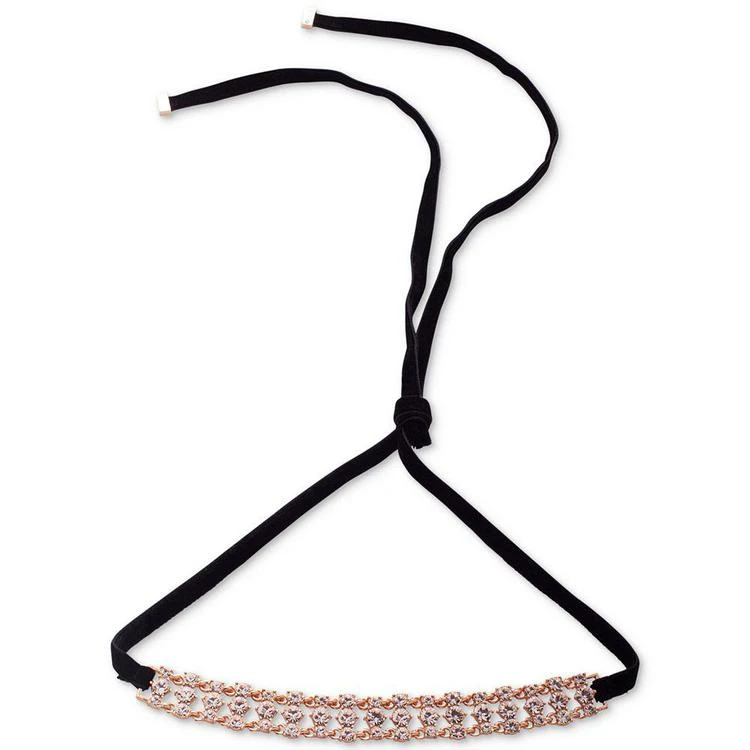 商品Givenchy|Rose Gold-Tone Crystal & Black Velvet Choker Necklace,价格¥234,第2张图片详细描述