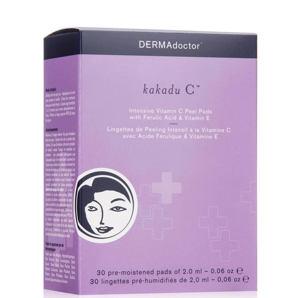 商品DERMAdoctor|DERMAdoctor Kakadu C Intensive Vitamin C Peel Pads with Ferulic Acid Vitamin E,价格¥647,第2张图片详细描述