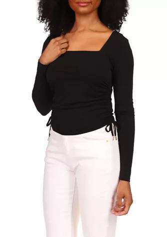 商品Michael Kors|Women's Long Sleeve Side Ruched Knit Top,价格¥264,第1张图片