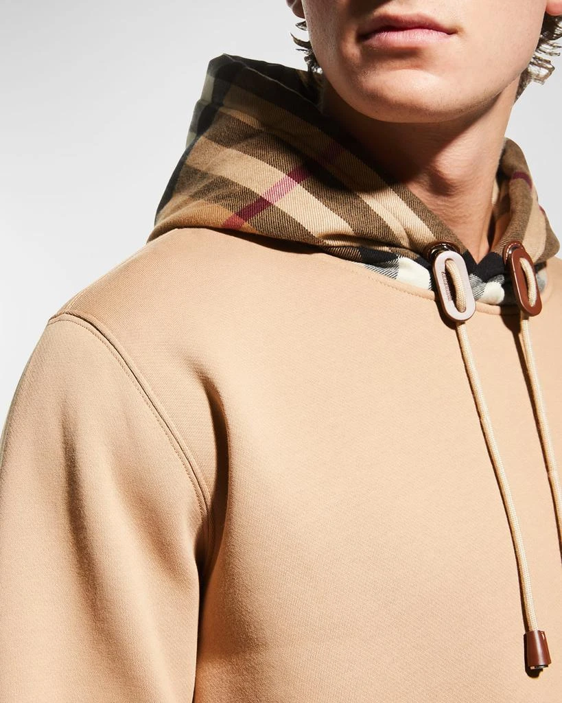 商品Burberry|Men's Check-Hood Pullover Sweatshirt,价格¥8023,第4张图片详细描述