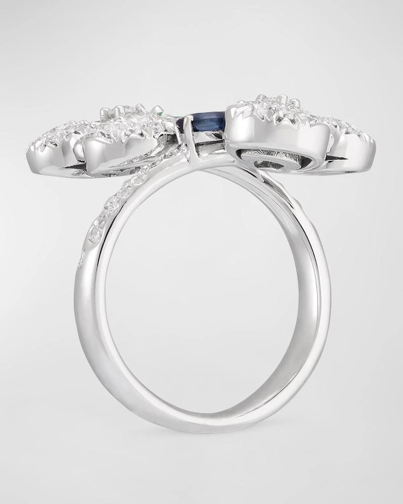 商品Miseno|18K White Gold Ischia Diamond, Emerald, and Sapphire Ring,价格¥60218,第3张图片详细描述