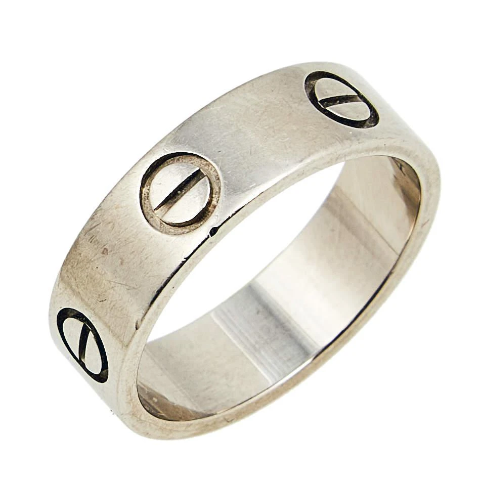 商品[二手商品] Cartier|Cartier Love 18K White Gold Band Ring Size 53,价格¥5120,第3张图片详细描述
