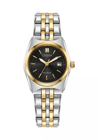 商品Citizen|Citizen Eco Drive Womens Corso Two Tone Stainless Steel Bracelet Watch,价格¥2249,第1张图片