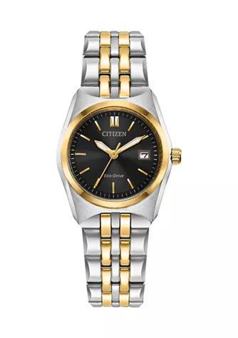 商品Citizen|Citizen Eco-Drive Women's Corso Two-tone Stainless Steel Bracelet Watch,价格¥2606,第1张图片