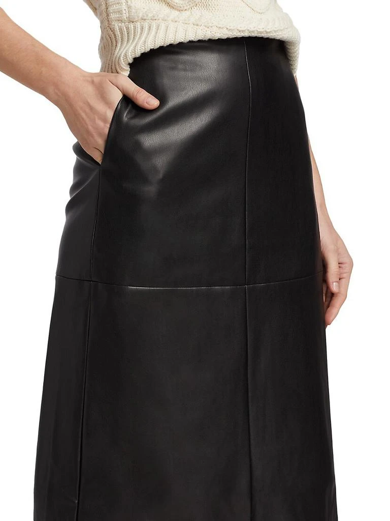 Doreen Cross Seamed Faux Leather Skirt 商品