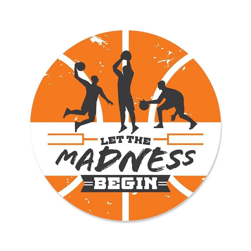 商品Big Dot of Happiness|Basketball - Let the Madness Begin - College Circle Sticker Labels - 24 Ct,价格¥83,第1张图片