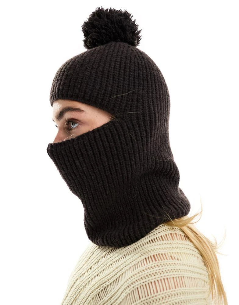 商品COLLUSION|COLLUSION bobble balaclava in chocolate,价格¥146,第2张图片详细描述