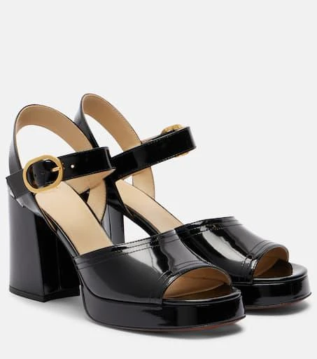 商品Valentino|Fawcette VLogo Signature 100皮革防水台凉鞋,价格¥9956,第1张图片