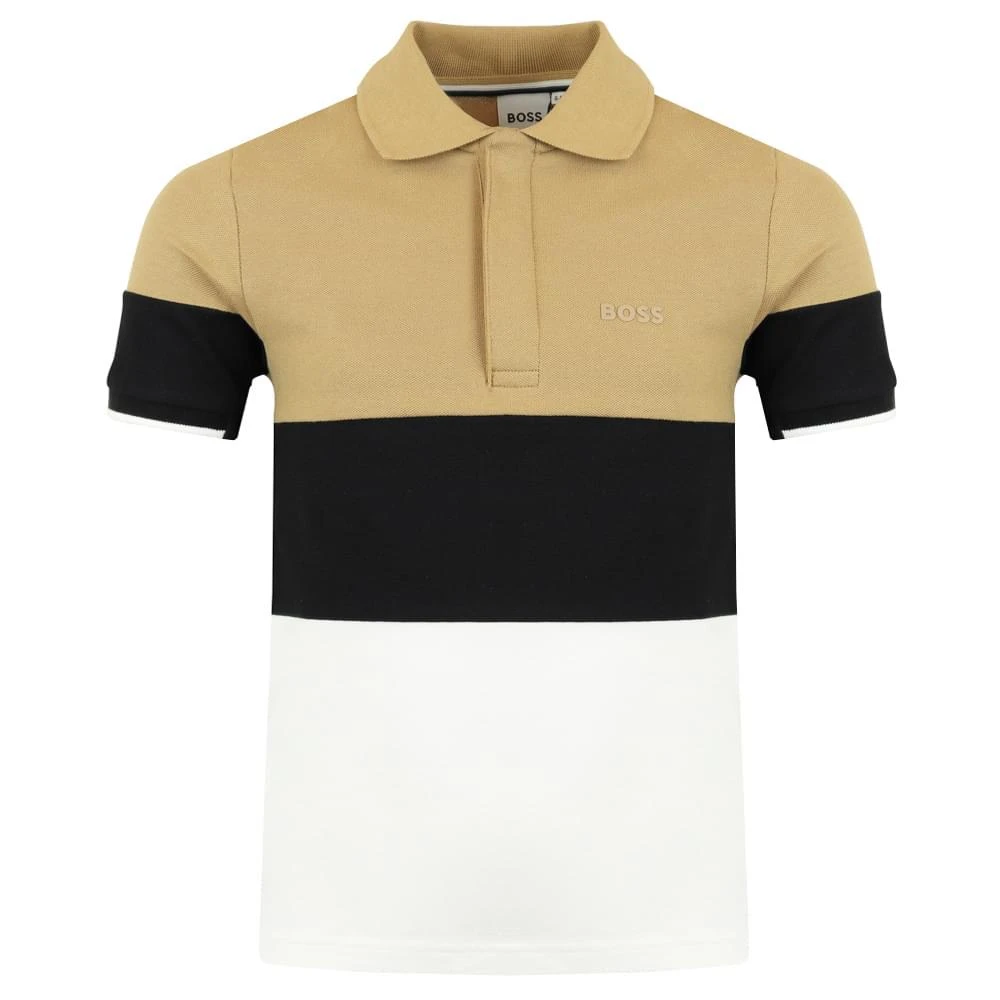 商品Hugo Boss|Stone Black & White Short Sleeved Polo Shirt,价格¥305,第1张图片