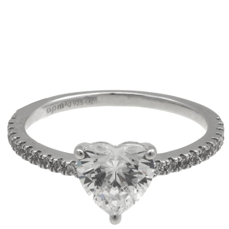 Shop Heart Pave Sterling Silver Ring on Sale at BeyondStyle