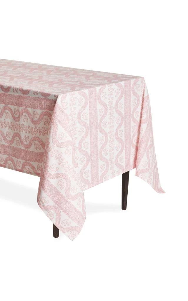 商品MoDA|Moda Domus - x Sister Parish Dolly Linen Tablecloth - Pink - Moda Operandi,价格¥2109,第1张图片