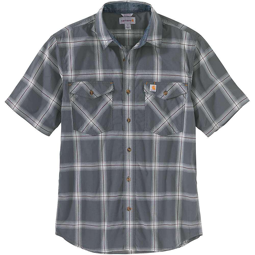 Men's Rugged Flex Relaxed-Fit Lightweight SS Button-Front Plaid Shirt商品第1张图片规格展示