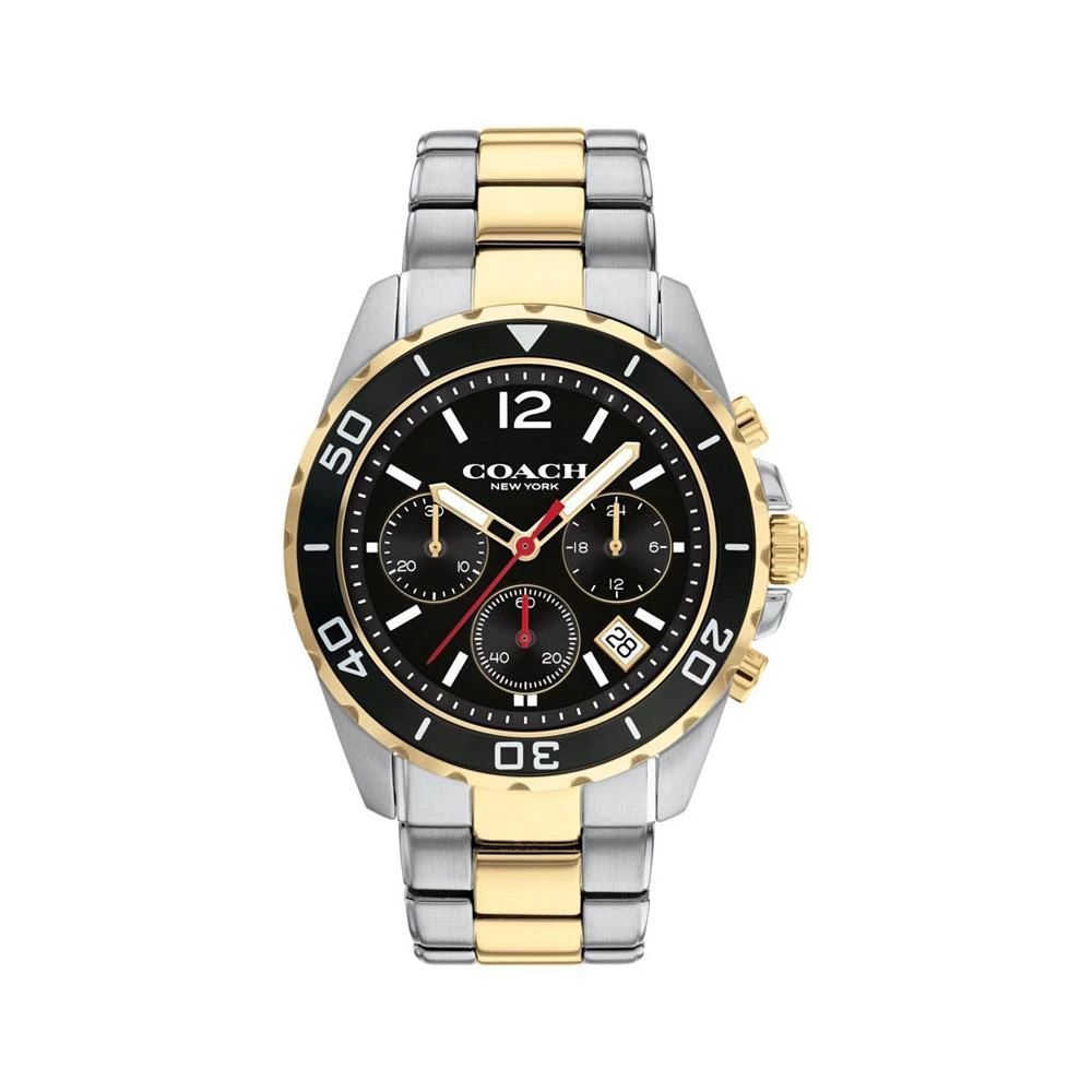 商品Coach|Men's Kent Two-Tone Stainless Steel Bracelet Watch 44mm,价格¥1824,第1张图片