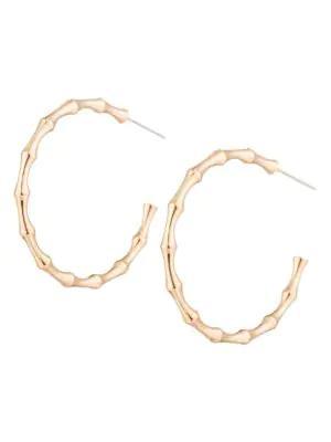 商品Eye Candy LA|Luxe Lana 24K Goldplated Hoop Earrings,价格¥198,第1张图片