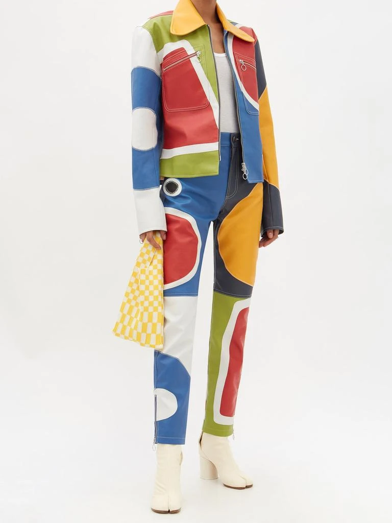 Patchwork faux-leather jacket 商品