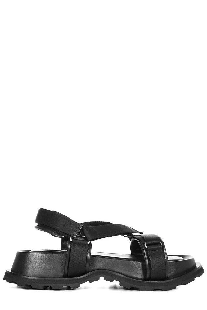 商品Jil Sander|Jil Sander Logo Detailed Cross-Strapped Sandals,价格¥3792,第1张图片