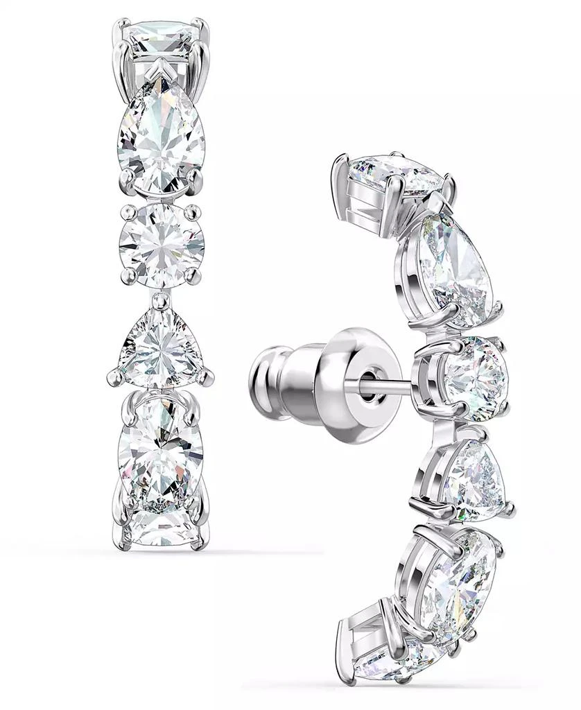 商品Swarovski|Silver-Tone Crystal Curved Drop Earrings,价格¥428,第3张图片详细描述