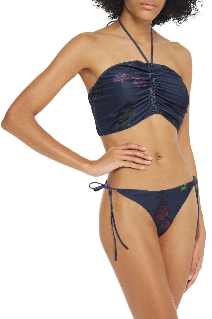 商品Ganni|Ruched floral-print bikini top,价格¥231,第2张图片详细描述