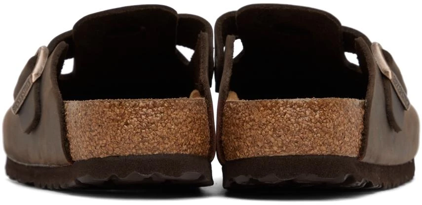 商品Birkenstock|Brown Regular Soft Footbed Boston Clogs,价格¥748,第2张图片详细描述