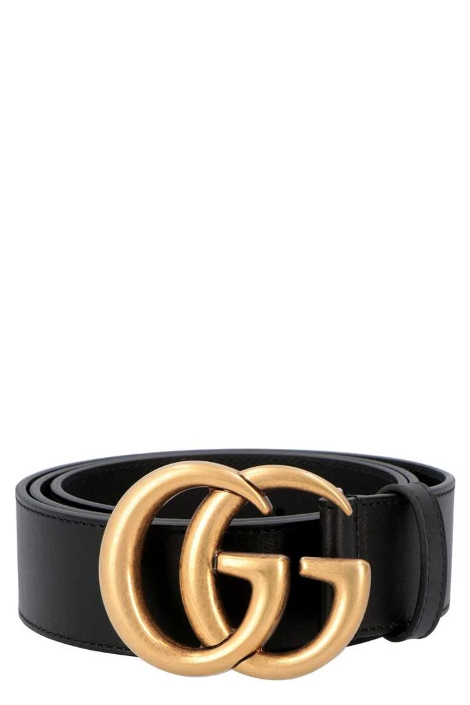 商品Gucci|Gucci Gg Buckle Leather Belt,价格¥3761,第1张图片