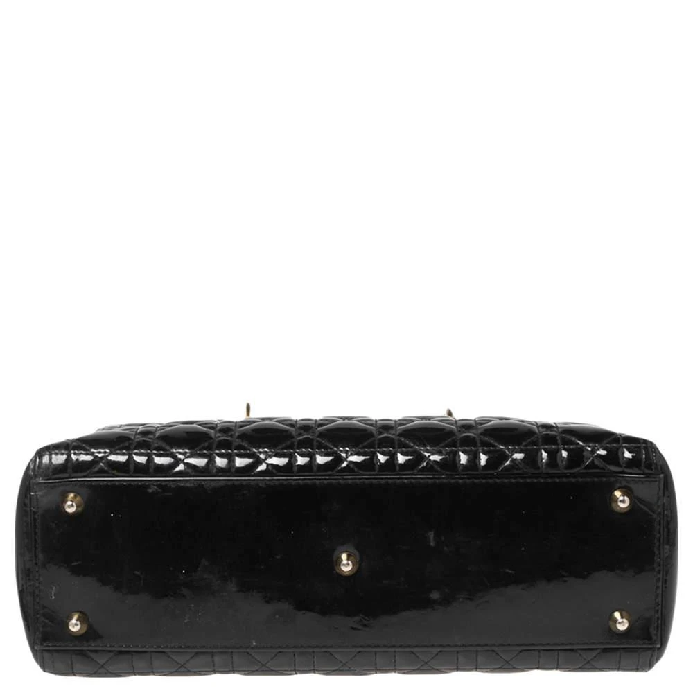 Dior Black Cannage Patent Leather Large Lady Dior Tote 商品