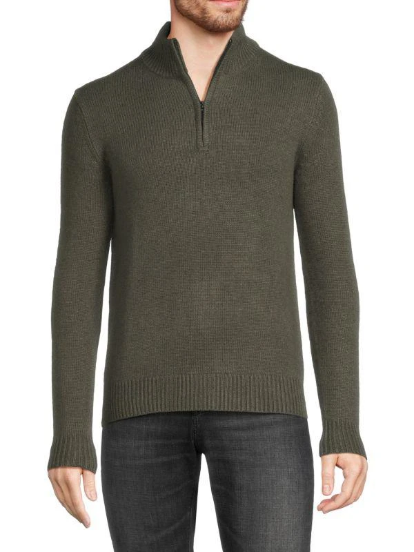 商品Saks Fifth Avenue|Merino Wool Blend Quarter Zip Sweater,价格¥150,第1张图片