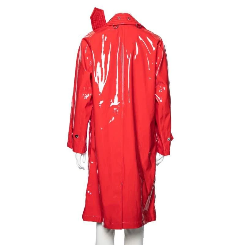 商品[二手商品] Burberry|Burberry London Red Belt Detailed Laminated Coat S,价格¥3789,第3张图片详细描述