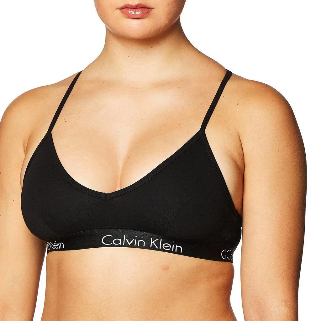 商品Calvin Klein|弹力棉质混纺 休闲文胸 V 领细肩带,价格¥137,第2张图片详细描述