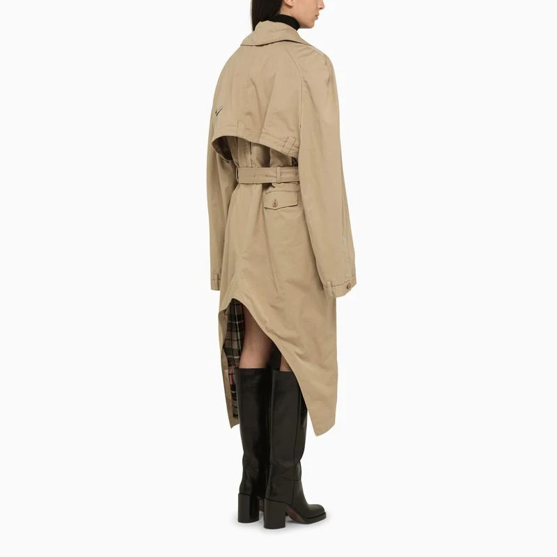 商品Balenciaga|Single-breasted beige cotton trench coat,价格¥11657,第3张图片详细描述