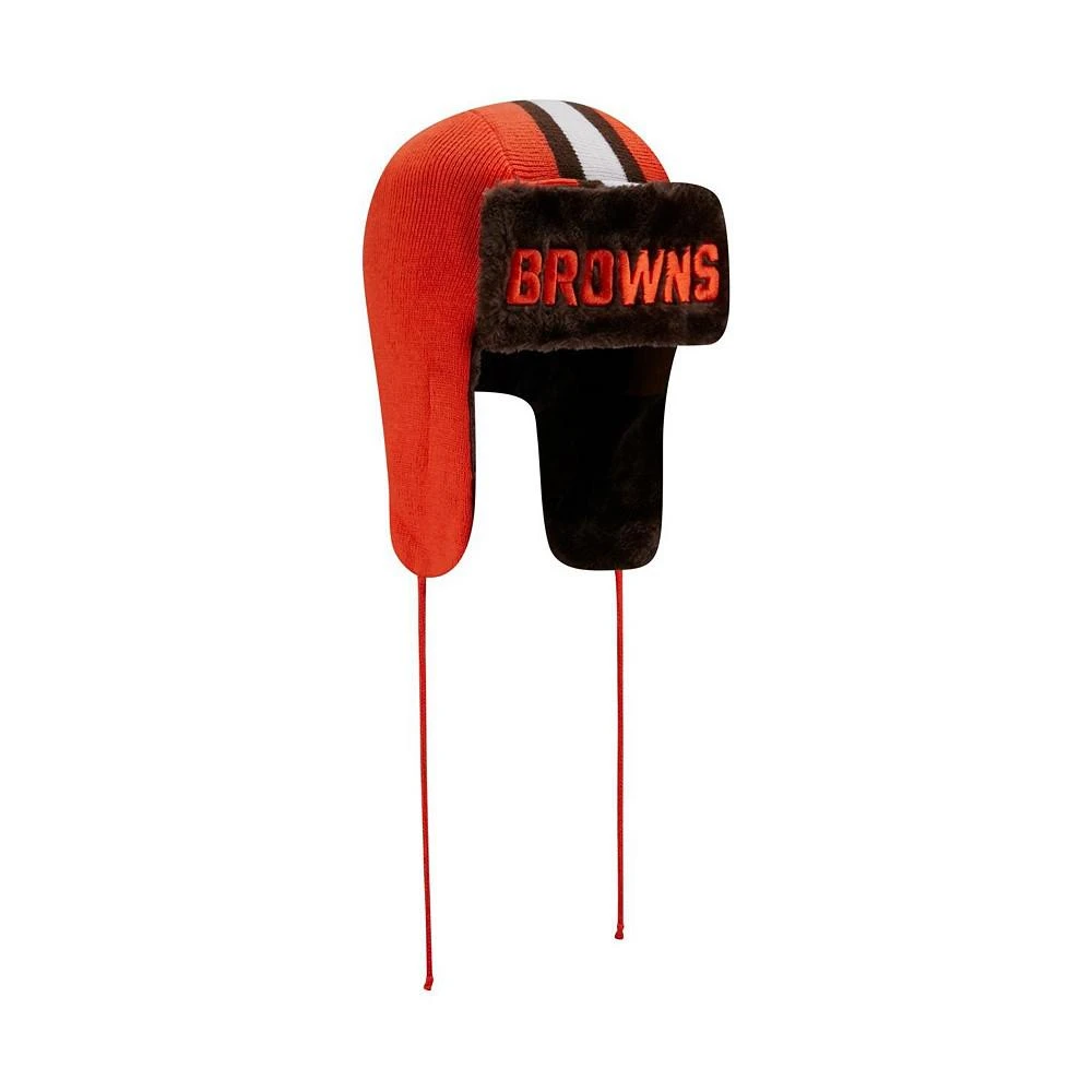 商品New Era|Men's Orange Cleveland Browns Helmet Head Trapper Knit Hat,价格¥261,第2张图片详细描述