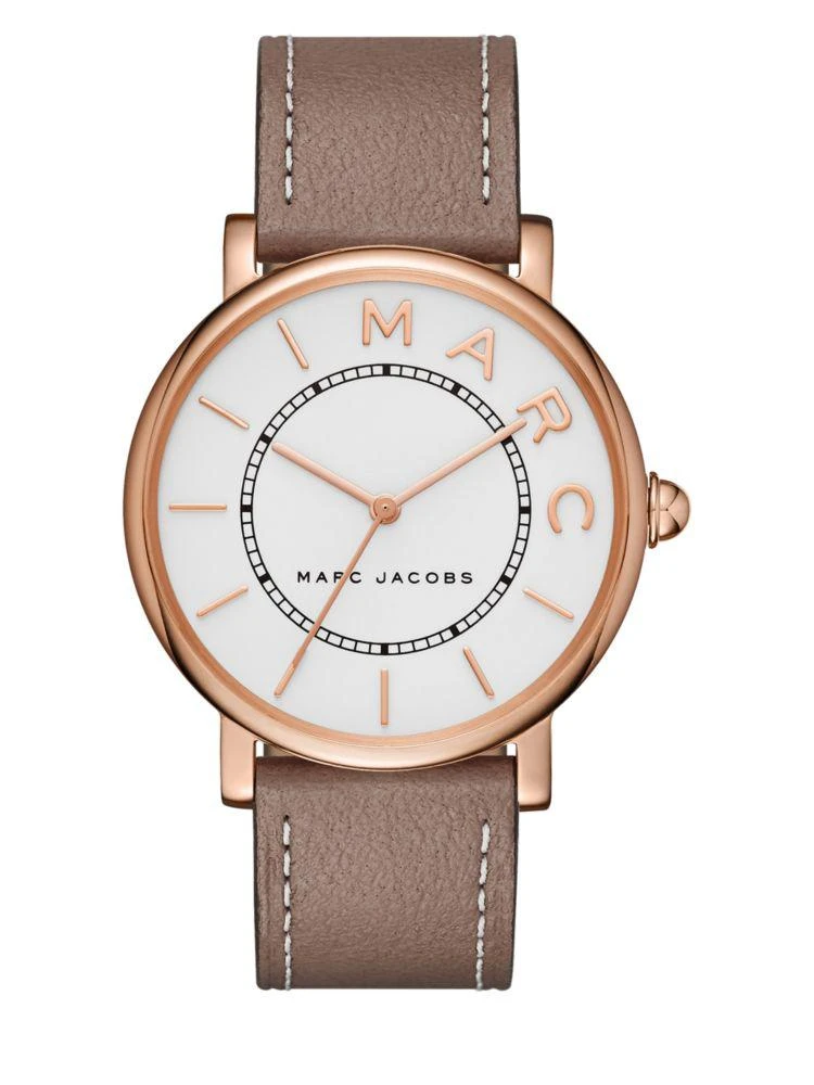 商品Marc Jacobs|Classic Rose Goldtone Stainless Steel and Leather Three-Hand Strap Watch,价格¥1315,第1张图片