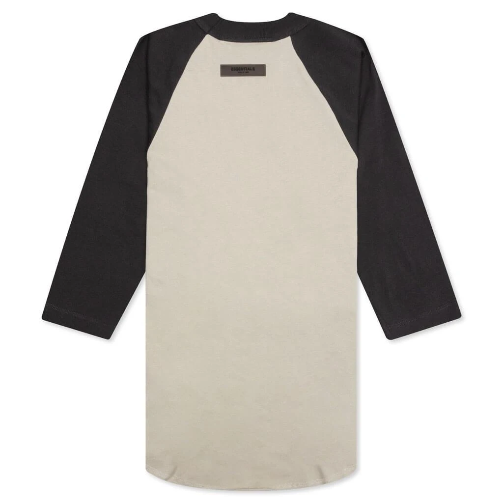 商品Essentials|Fear of God Essentials Kid's 3/4 Sleeve Baseball Tee - Wheat,价格¥206,第2张图片详细描述