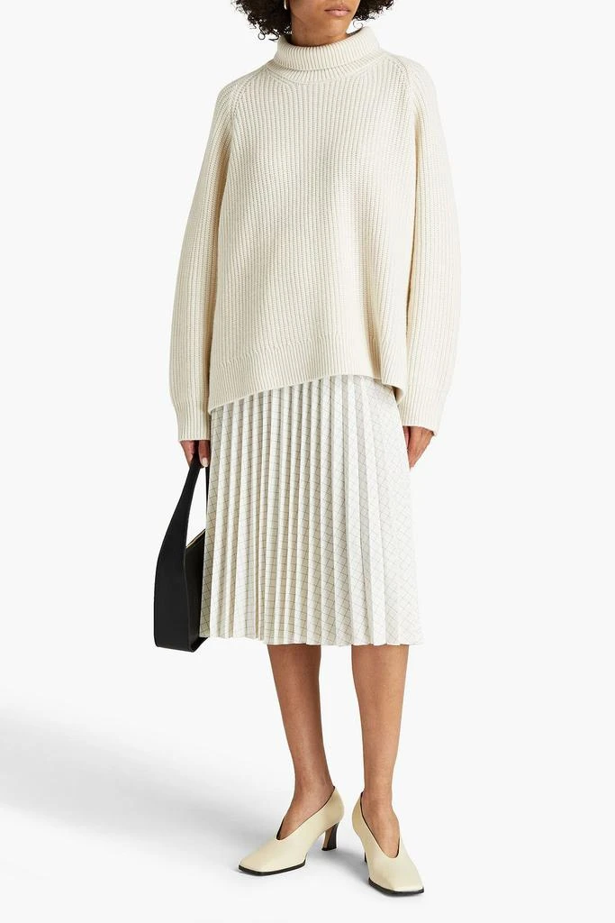 商品ROSETTA GETTY|Ribbed cashmere turtleneck sweater,价格¥1896,第2张图片详细描述