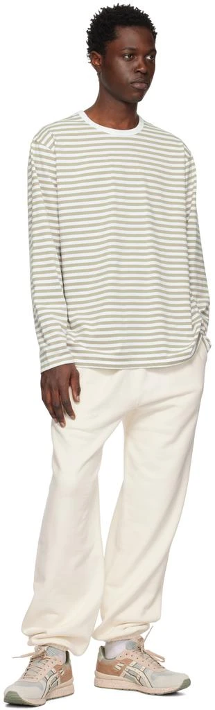 商品Nanamica|Taupe & White Striped Long Sleeve T-Shirt,价格¥733,第4张图片详细描述