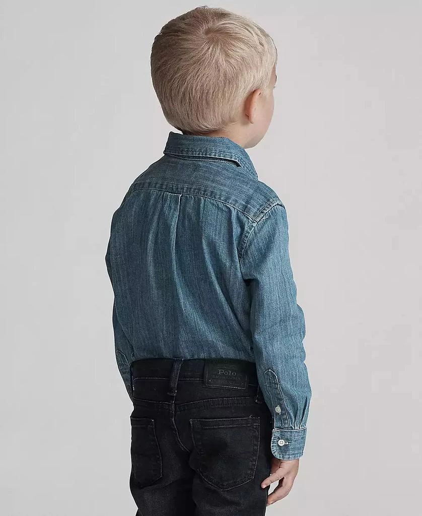 商品Ralph Lauren|Toddler and Little Boys Cotton Chambray Shirt,价格¥294,第2张图片详细描述