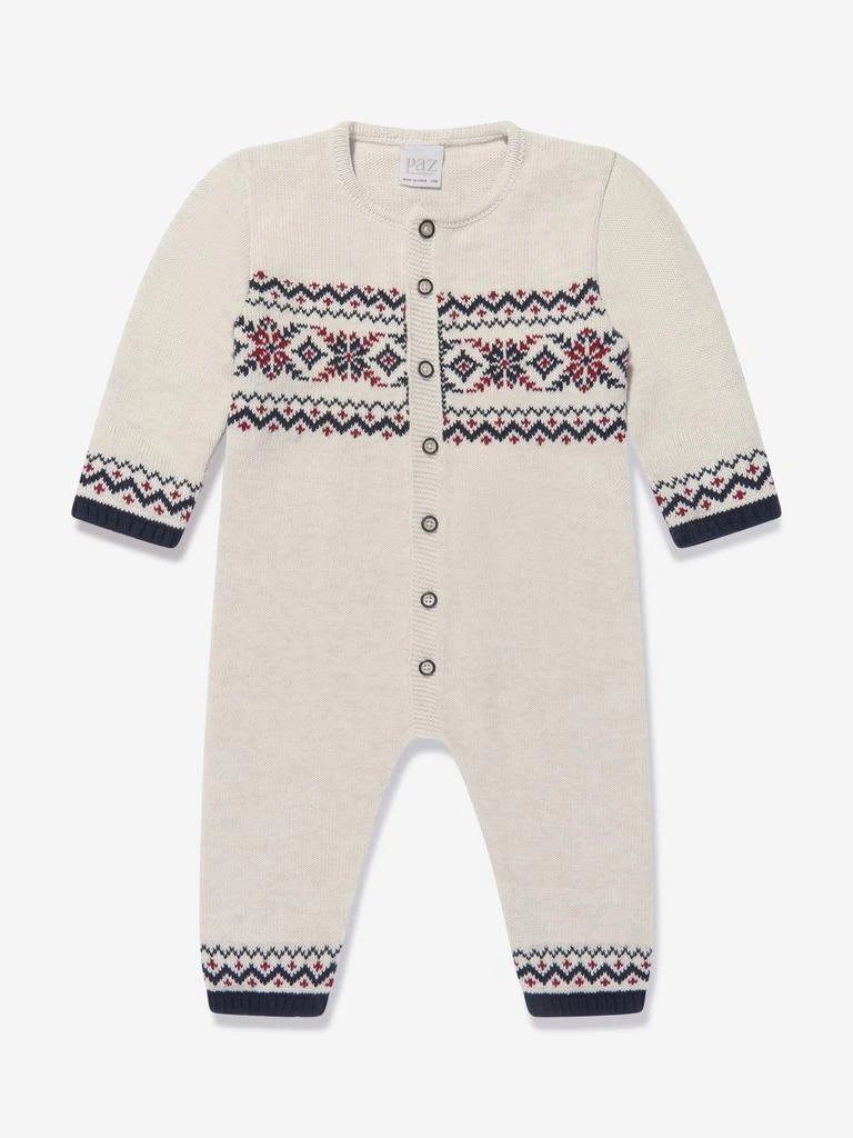 商品Paz Rodriguez|Baby Knitted Romper in Beige,价格¥550,第1张图片
