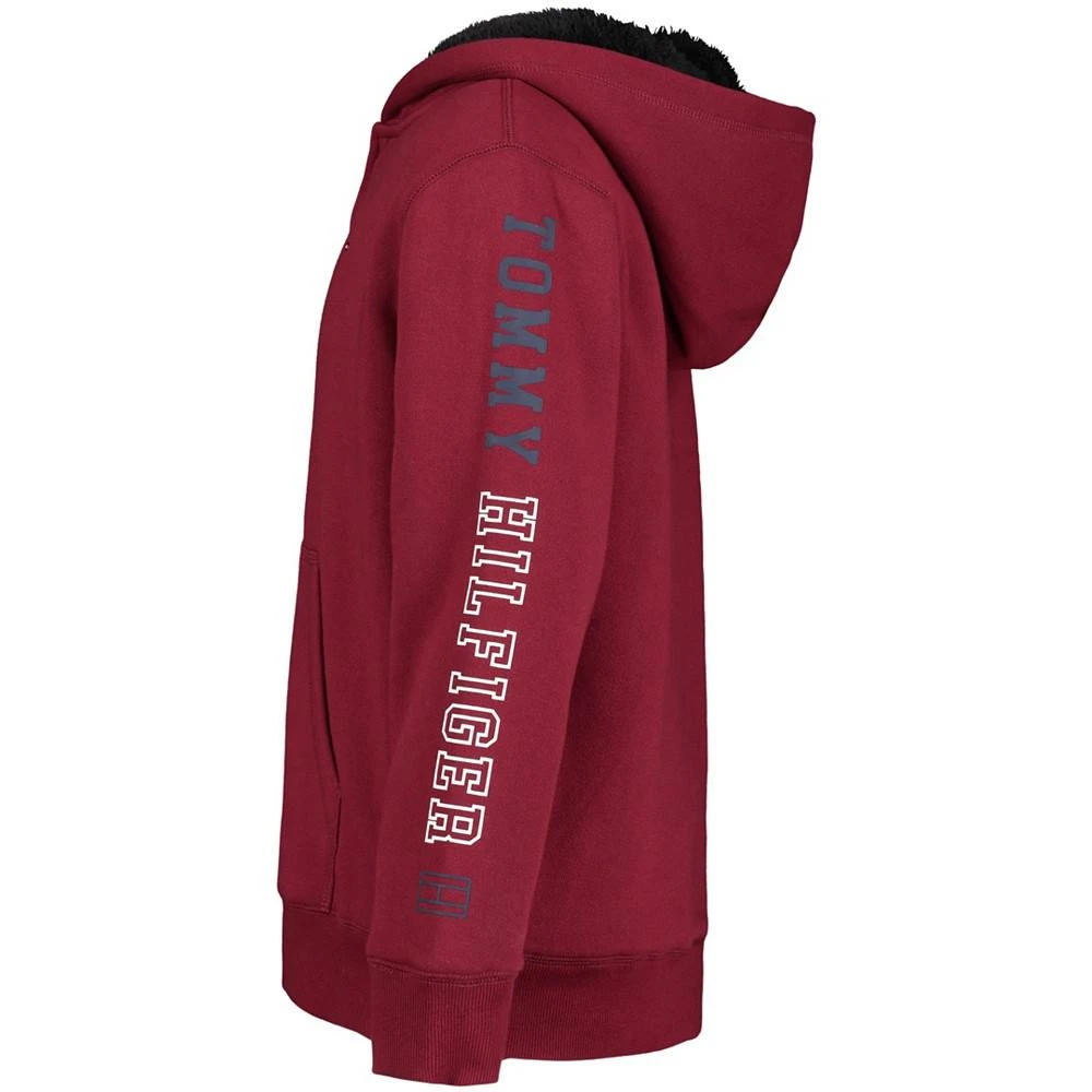 商品Tommy Hilfiger|Little Boys Screen Long Sleeve Zip Sherpa- 100% Polyester Hoodie,价格¥201,第3张图片详细描述