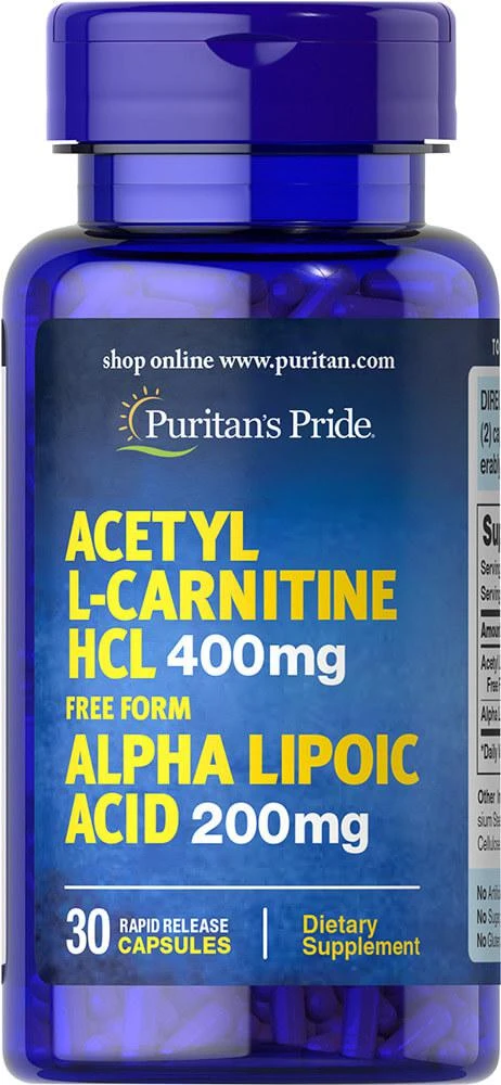 商品Puritan's Pride|Acetyl L-Carnitine with Alpha Lipoic Acid,价格¥164-¥351,第1张图片